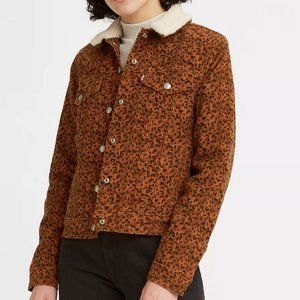 Levi's Leopard Print Original Sherpa Trucker Jacket NWT